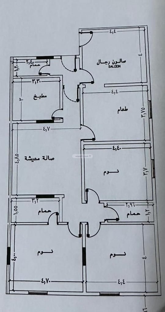 شقة 132 متر مربع ب 4 غرف النزهة، شمال جدة، جدة