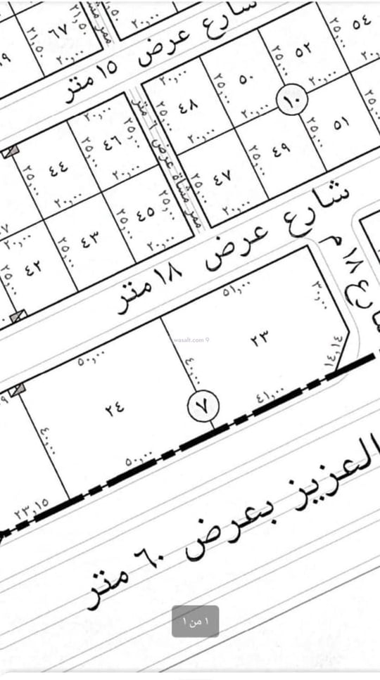 أرض 500 متر مربع شمالية على شارع 30م العوالي، غرب الرياض، الرياض