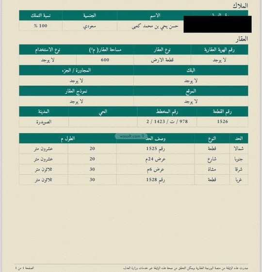 أرض 750.54 متر مربع غربية على شارع 15م ابيار الماشي، المدينة المنورة