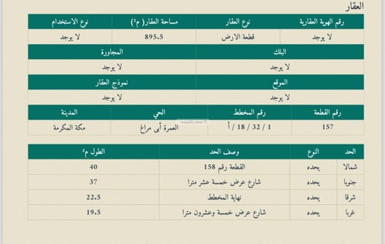 عمارة 895 متر مربع واجهة غربية العمرة الجديدة، مكة المكرمة