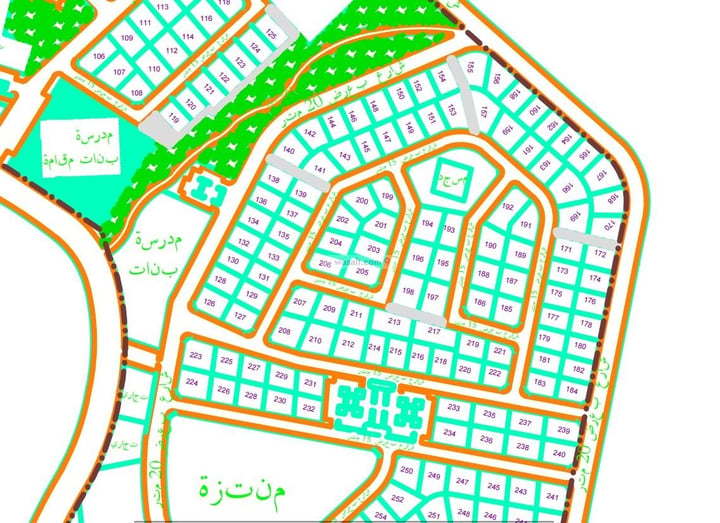 أرض 682 متر مربع شرقية على شارع 15م الازهار، بلجرشى