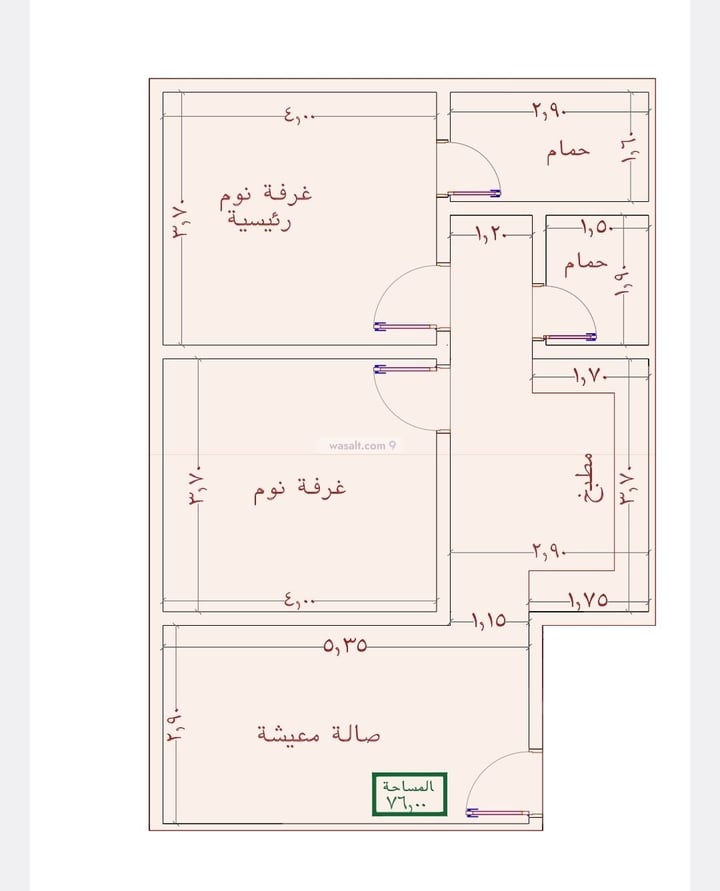 Apartment 775 SQM with 3 Bedrooms An Nuzhah, North Jeddah, Jeddah