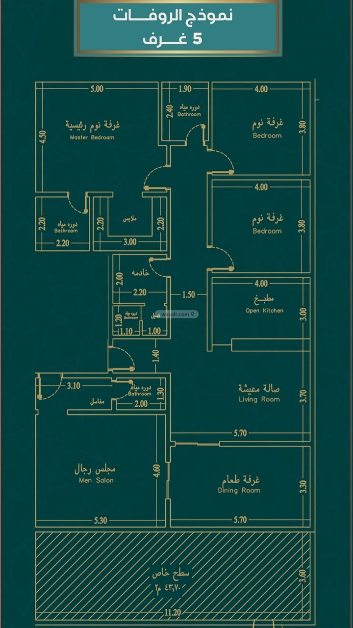 Apartment 525 SQM with 4 Bedrooms Al Faisaliyah, North Jeddah, Jeddah