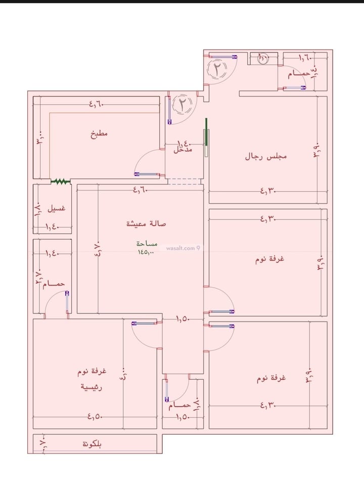 Apartment 1242.8 SQM with 4 Bedrooms Al Wahah, East Jeddah, Jeddah