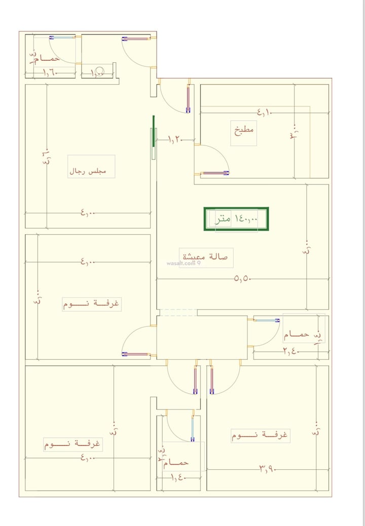 شقة 1920 متر مربع ب 4 غرف الجامعة، جنوب جدة، جدة