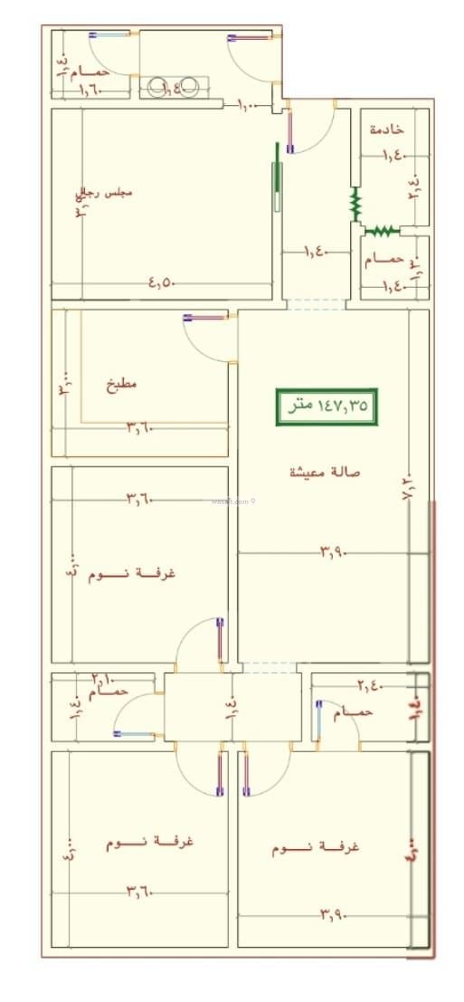 Apartment 1920 SQM with 4 Bedrooms Al Jamiah, South Jeddah, Jeddah