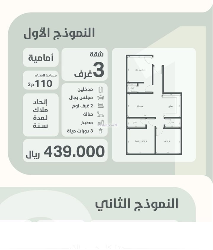 Apartment 510 SQM with 4 Bedrooms As Salamah, North Jeddah, Jeddah