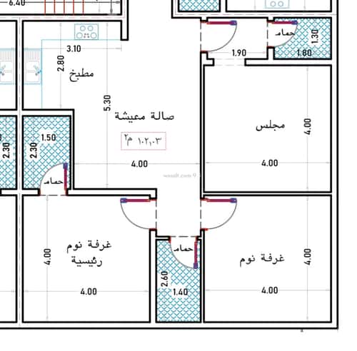 شقة 2229 متر مربع ب 3 غرف الواحة، شرق جدة، جدة