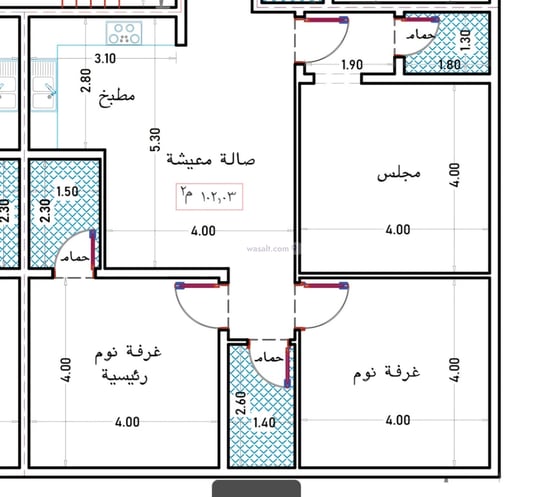 شقة 2229 متر مربع ب 3 غرف الواحة، شرق جدة، جدة