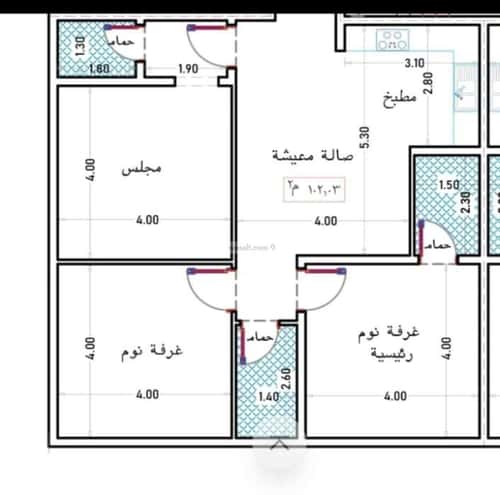 شقة 2229.74 متر مربع بغرفتين الواحة، شرق جدة، جدة