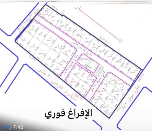 أرض 527.65 متر مربع جنوبية على شارع 12م ريحه، الطائف
