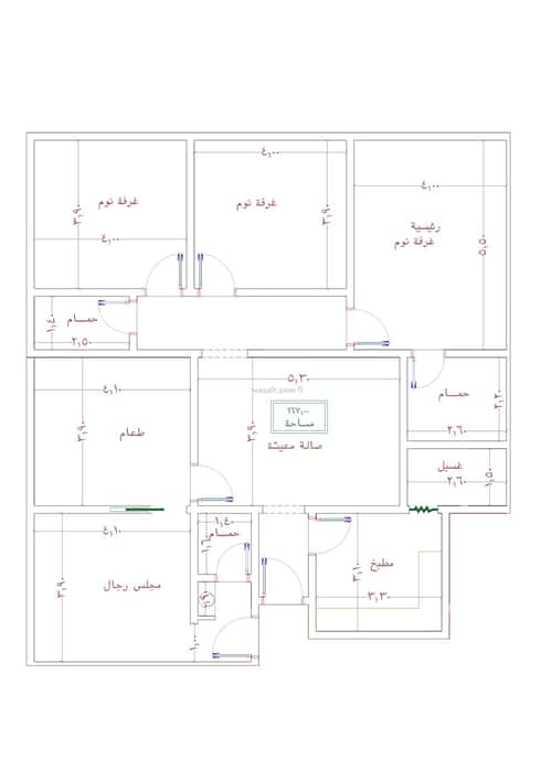 Apartment 865 SQM with 5 Bedrooms Al Rabbwah, North Jeddah, Jeddah