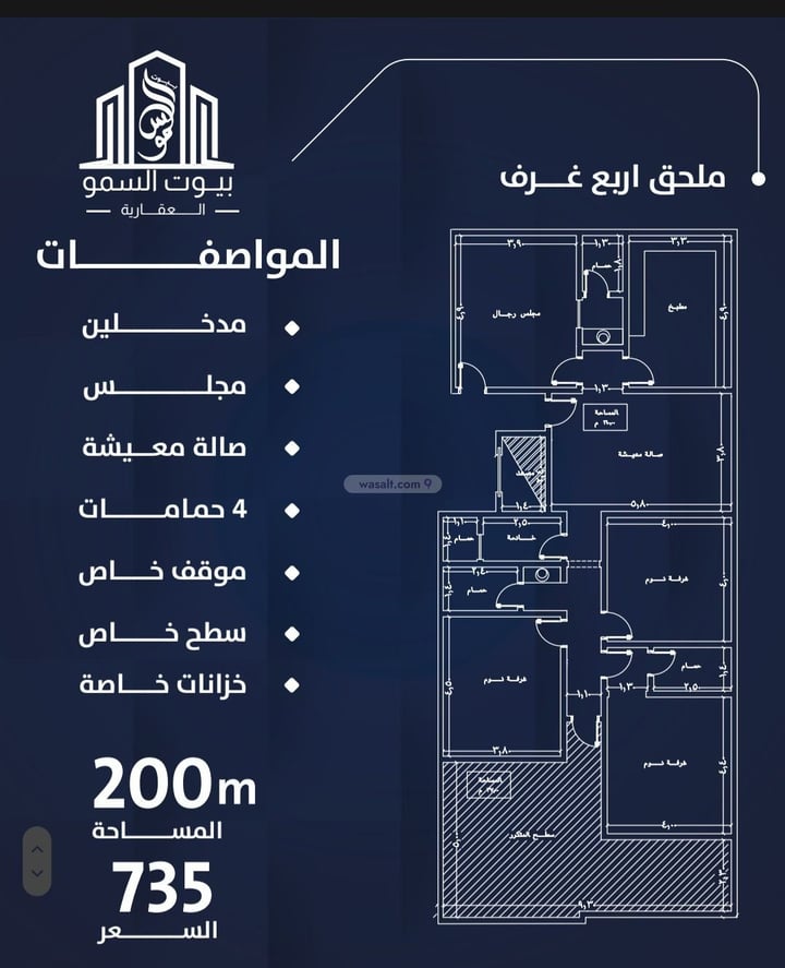 شقة 1920 متر مربع ب 3 غرف النعيم، شمال جدة، جدة