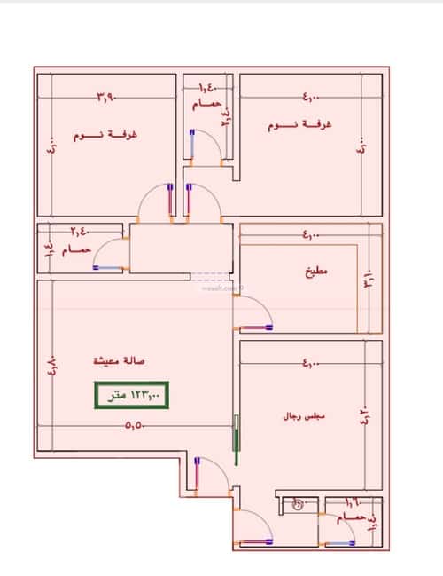 شقة 1920 متر مربع ب 4 غرف الجامعة، جنوب جدة، جدة
