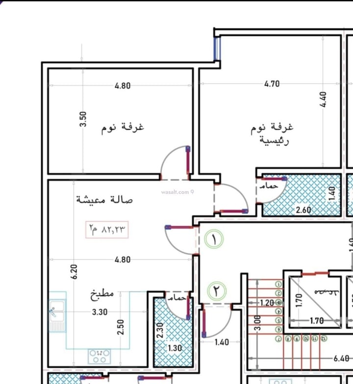 Apartment 2229.74 SQM with 3 Bedrooms Al Wahah, East Jeddah, Jeddah