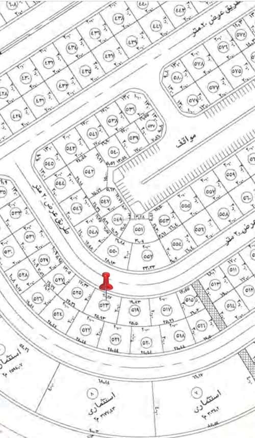 Land 461.02 SQM Facing North on 20m Width Street North Of The University, Tbwk