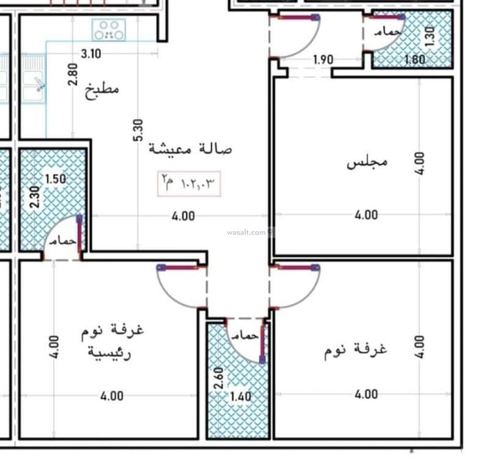 Apartment 1242.8 SQM with 3 Bedrooms Al Wahah, East Jeddah, Jeddah