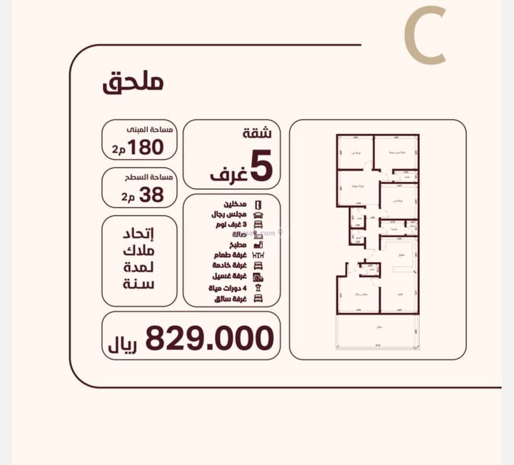 Apartment 582.25 SQM with 3 Bedrooms Al Hamra, North Jeddah, Jeddah