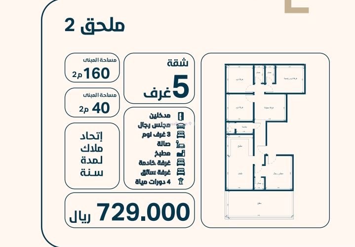 شقة 500 متر مربع ب 5 غرف النعيم، شمال جدة، جدة