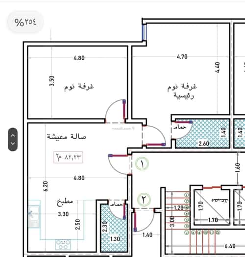 Apartment 2229.74 SQM with 2 Bedrooms Al Wahah, East Jeddah, Jeddah