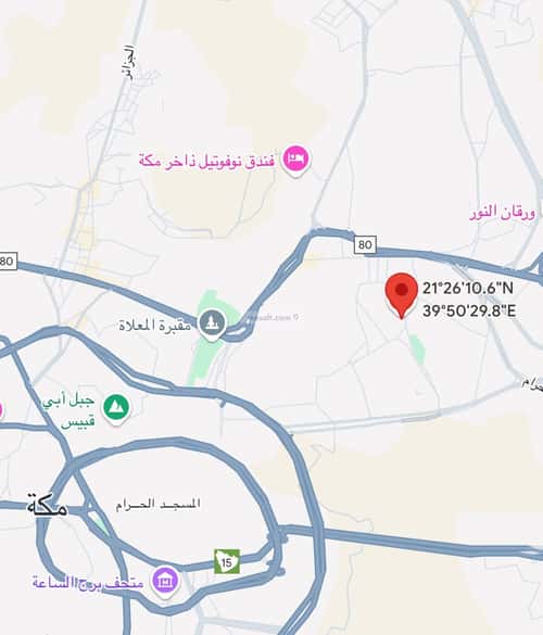 أرض 2418.42 متر مربع شرقية على شارع 22م المعابده، مكة المكرمة