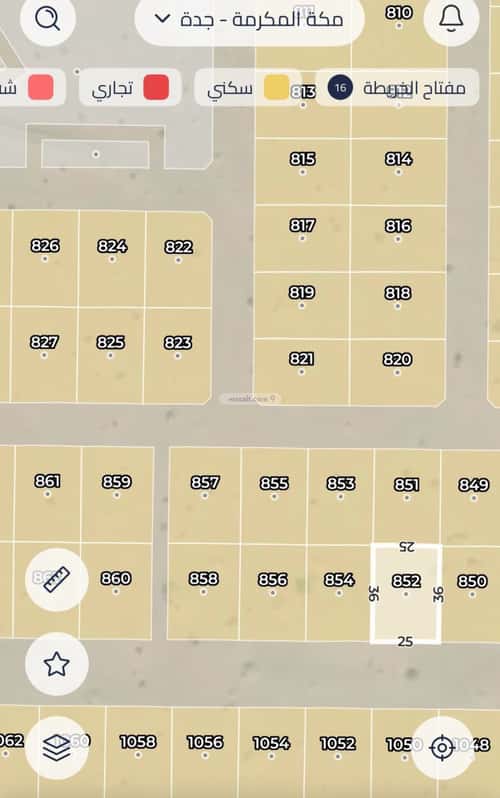 Land 900 SQM Facing South on 25m Width Street Al Wedad, North Jeddah, Jeddah
