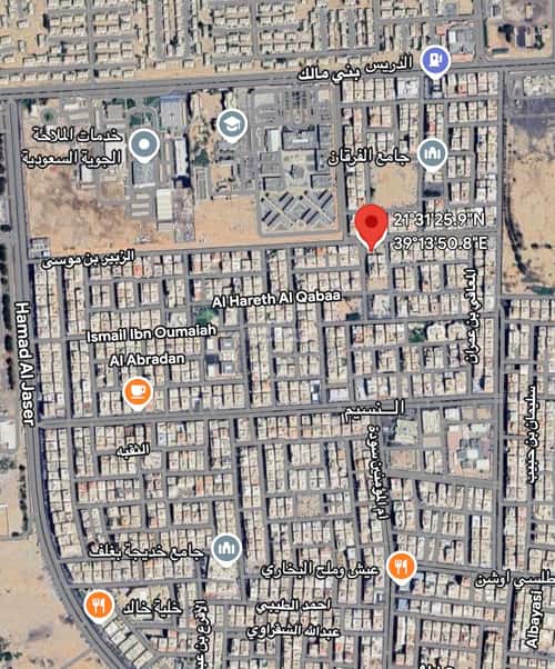 Land 770.5 SQM Facing North West on 25m Width Street Al Naseem, South Jeddah, Jeddah