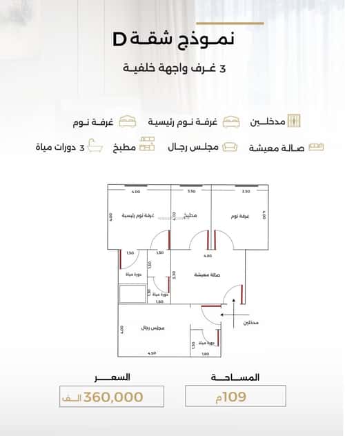 Apartment with 2 Bedrooms Al Safa, North Jeddah, Jeddah