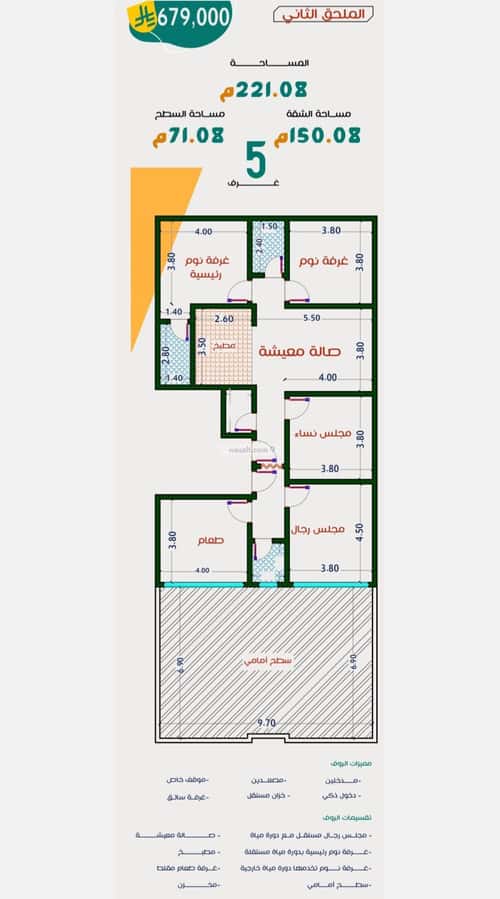 Apartment with 3 Bedrooms Al Rabbwah, North Jeddah, Jeddah