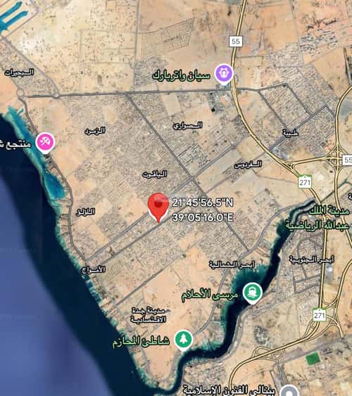 أرض 690 متر مربع واجهة شرقية الشراع، شمال جدة، جدة