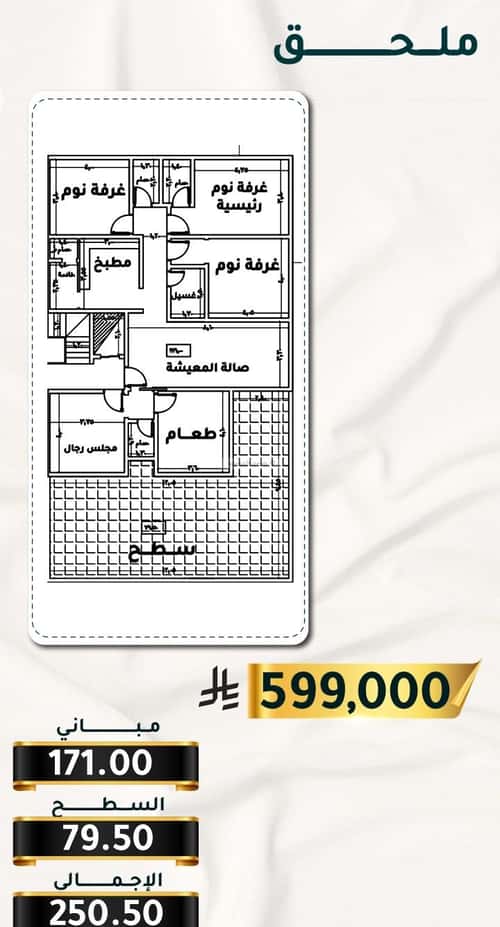 Apartment 2919 SQM with 5 Bedrooms Al Thagur, South Jeddah, Jeddah