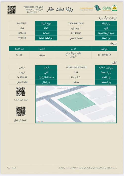 Villa 878 SQM Facing North West on 20m Width Street Ar-Rawdah, East Riyadh, Riyadh