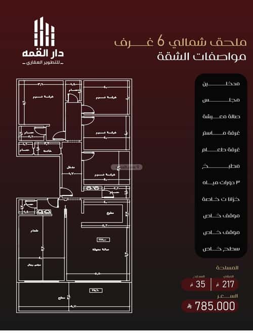 Apartment 660 SQM with 3 Bedrooms Al Faysaleyyah, North Jeddah, Jeddah