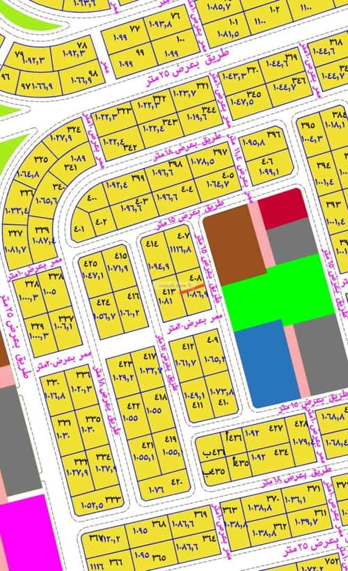 Land 543.47 SQM Facing East on 25m Width Street Al Naseeriya 4, Jazan