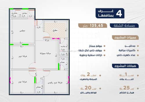 Apartment with 4 Bedrooms Al Naeem, North Jeddah, Jeddah