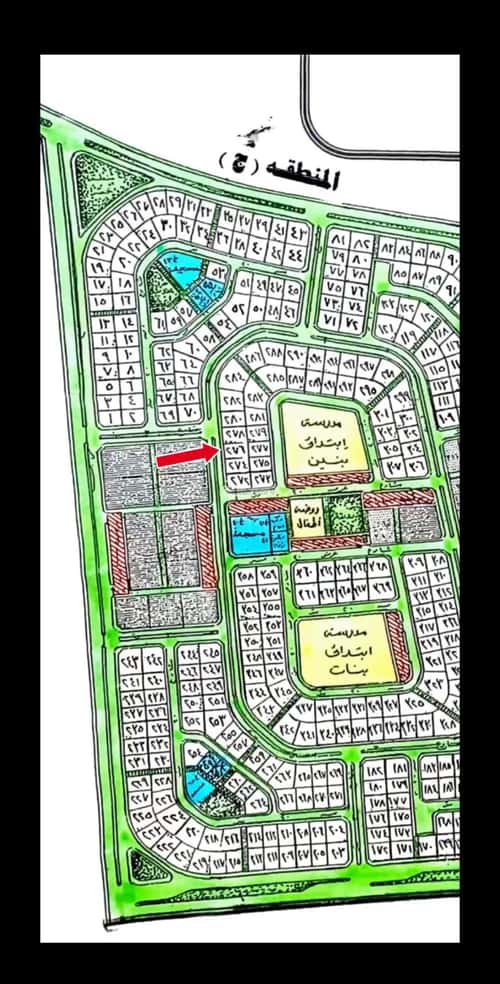 أرض 875 متر مربع جنوبية على شارع 30م المرجان، الخبر