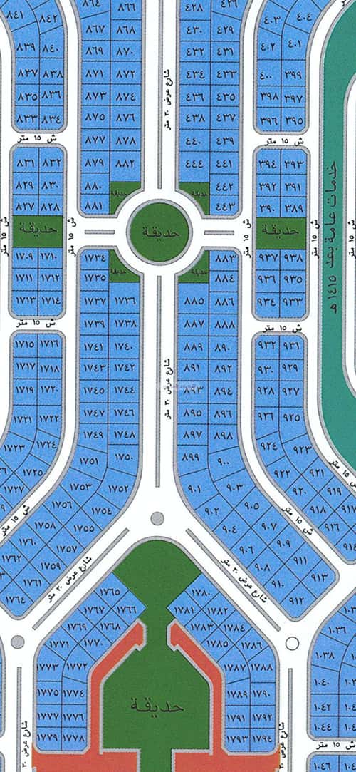 Land 346.5 SQM Facing West on 36m Width Street Al Yaqoot, North Jeddah, Jeddah