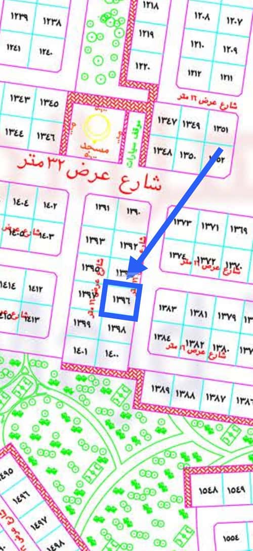 Land 403 SQM Facing East on 16m Width Street Al-Ghadeer, North Jeddah, Jeddah