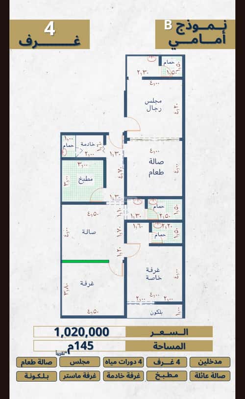 4 bedroom apartment in Al Nahda