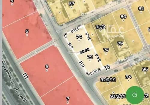 Land 749.7000122070312 SQM Facing North on 15m Width Street An-Narjis, North Riyadh, Riyadh