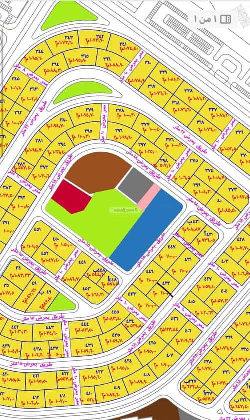 Land 550 SQM Facing South on 18m Width Street Al-Hazm 1, Jazan