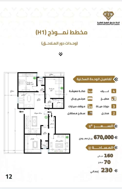 شقة 700 متر مربع ب 4 غرف الهجرة، مكة المكرمة