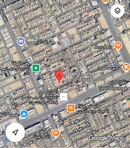 أرض 2250 متر مربع جنوبية شرقية على شارع 15م الياسمين، شمال الرياض، الرياض