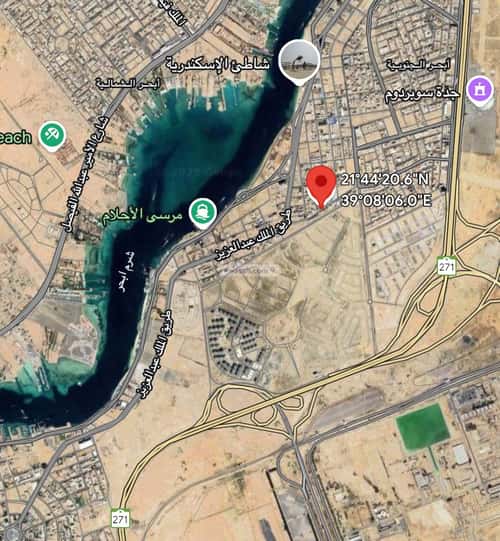 أرض 450 متر مربع شرقية على شارع 10م أبحر الجنوبية، شمال جدة، جدة