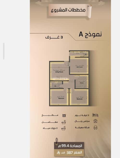 شقة بغرفتين الفيصلية، شمال جدة، جدة