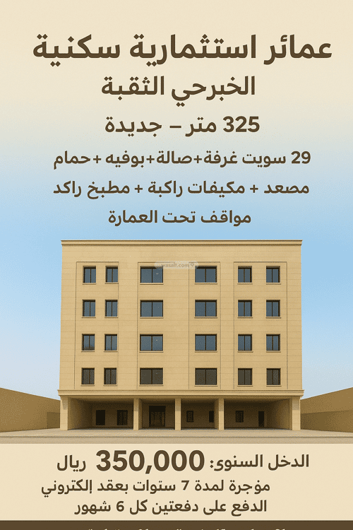 Building 325.58 SQM Facing West Al Thoqbah, Khobar