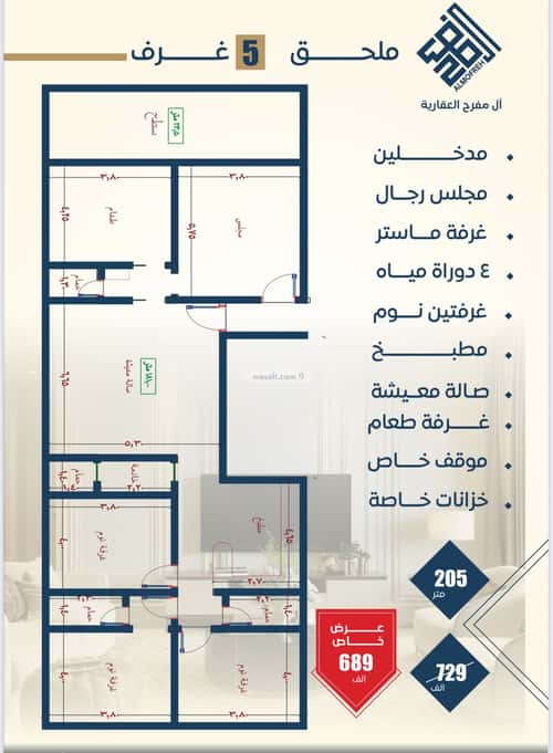 Apartment with 4 Bedrooms Al Nuzha, North Jeddah, Jeddah