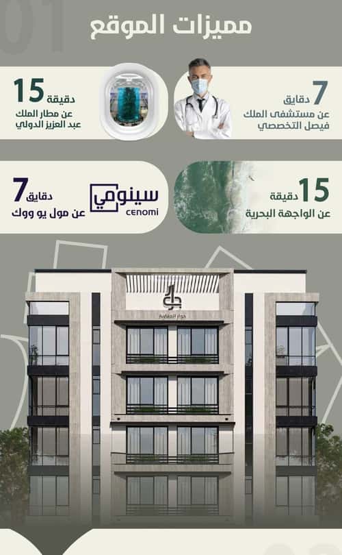 شقة 3 غرف في الروضة