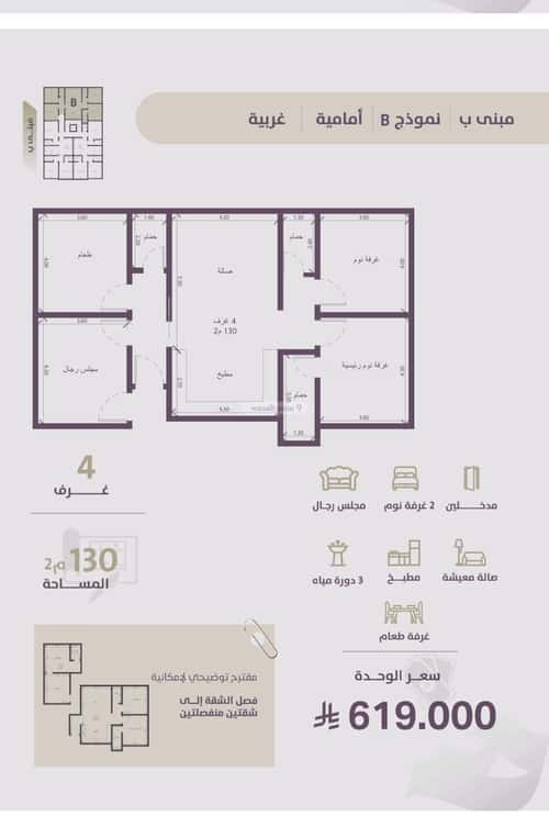 Apartment with 4 Bedrooms Al Zahrah, North Jeddah, Jeddah