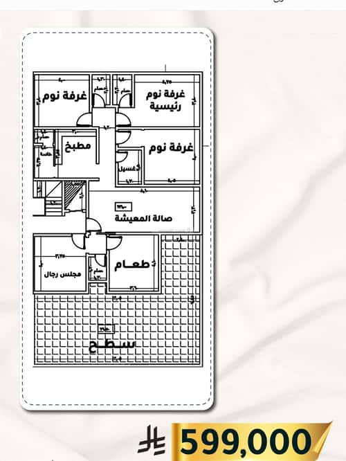 Apartment 2919 SQM with 3 Bedrooms Al Thagur, South Jeddah, Jeddah